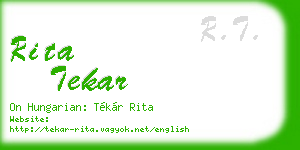rita tekar business card